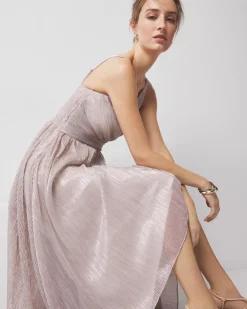 Twist-Front Pleated Midi Dress*White House Black Market Hot