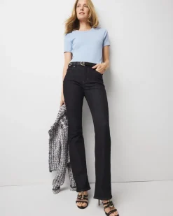WHBM FORME™ Ribbed Stretch Button Shoulder Tee*White House Black Market Clearance