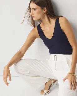 WHBM FORME™ All Ways Stretch Dual Neck Tank*White House Black Market New