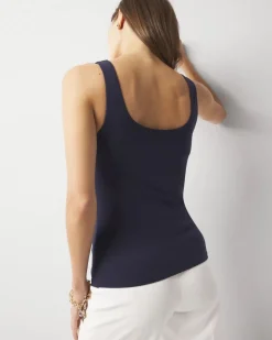 WHBM FORME™ All Ways Stretch Dual Neck Tank*White House Black Market New