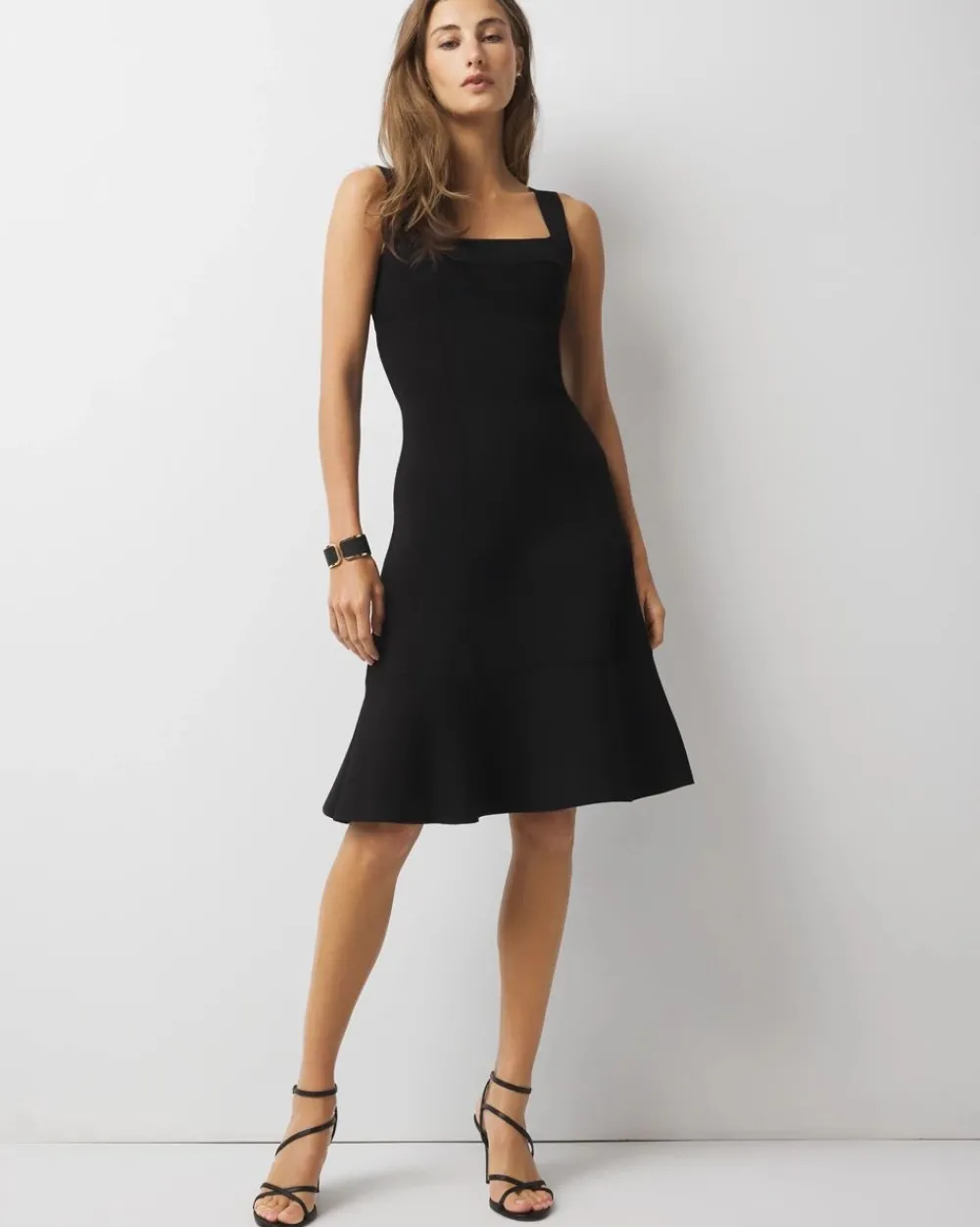 WHBM® FORME Square Neck Dress*White House Black Market Clearance