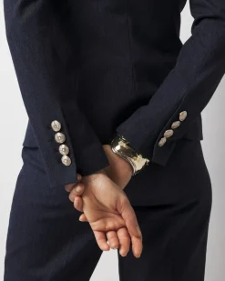 WHBM® Two-Button Denim-Look Studio Blazer*White House Black Market Fashion