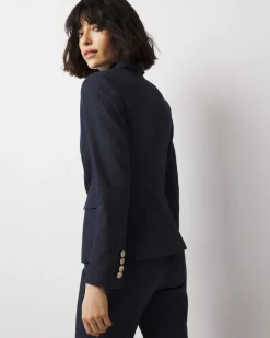 WHBM® Two-Button Denim-Look Studio Blazer*White House Black Market Fashion