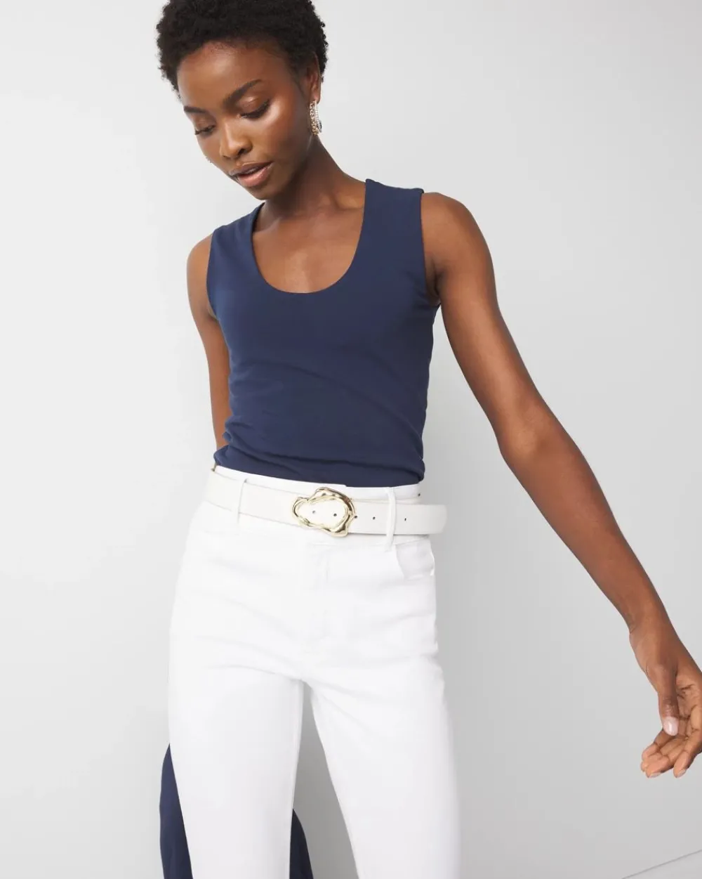 WHBMFORME™ All Ways Stretch Scoop Neck Shell*White House Black Market Best