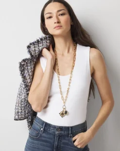 WHBMFORME™ All Ways Stretch Scoop Neck Shell*White House Black Market Clearance