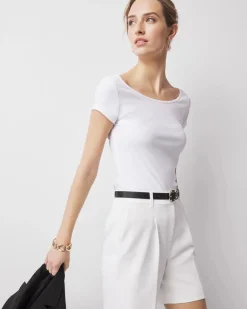 WHBMFORME™ All Ways Stretch Scoop Neck Tee*White House Black Market Hot